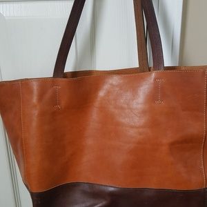 Leather tote